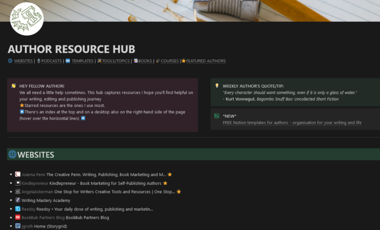 I’m Featured on the Author Resource Hub