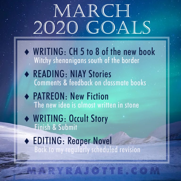 March 2020 Goals