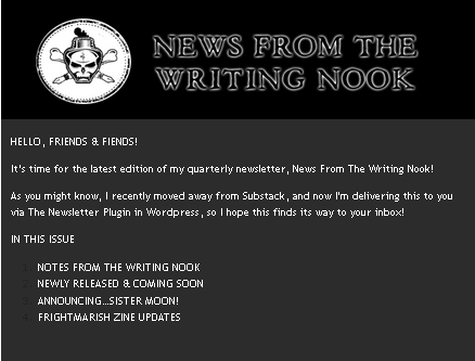 News From The Writing Nook is Live